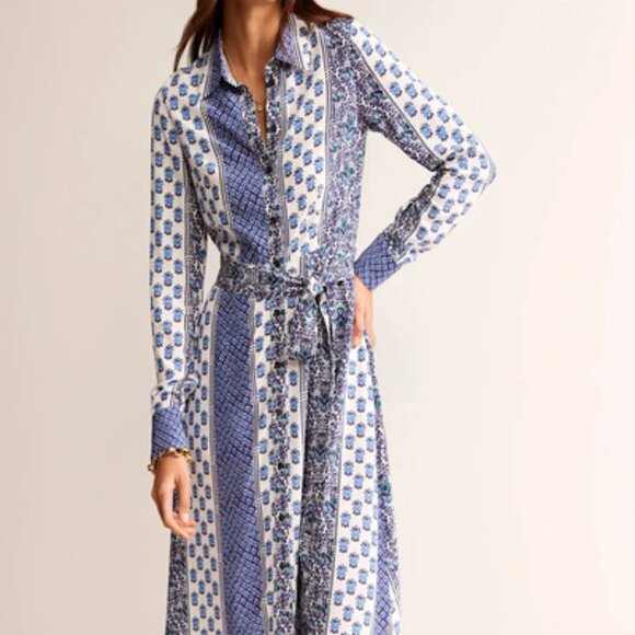 Boden Dresses & Skirts - NEW Boden Blue Kate Midi Shirt Dress US 10